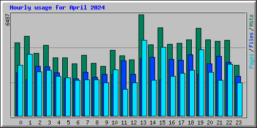 Hourly usage for April 2024